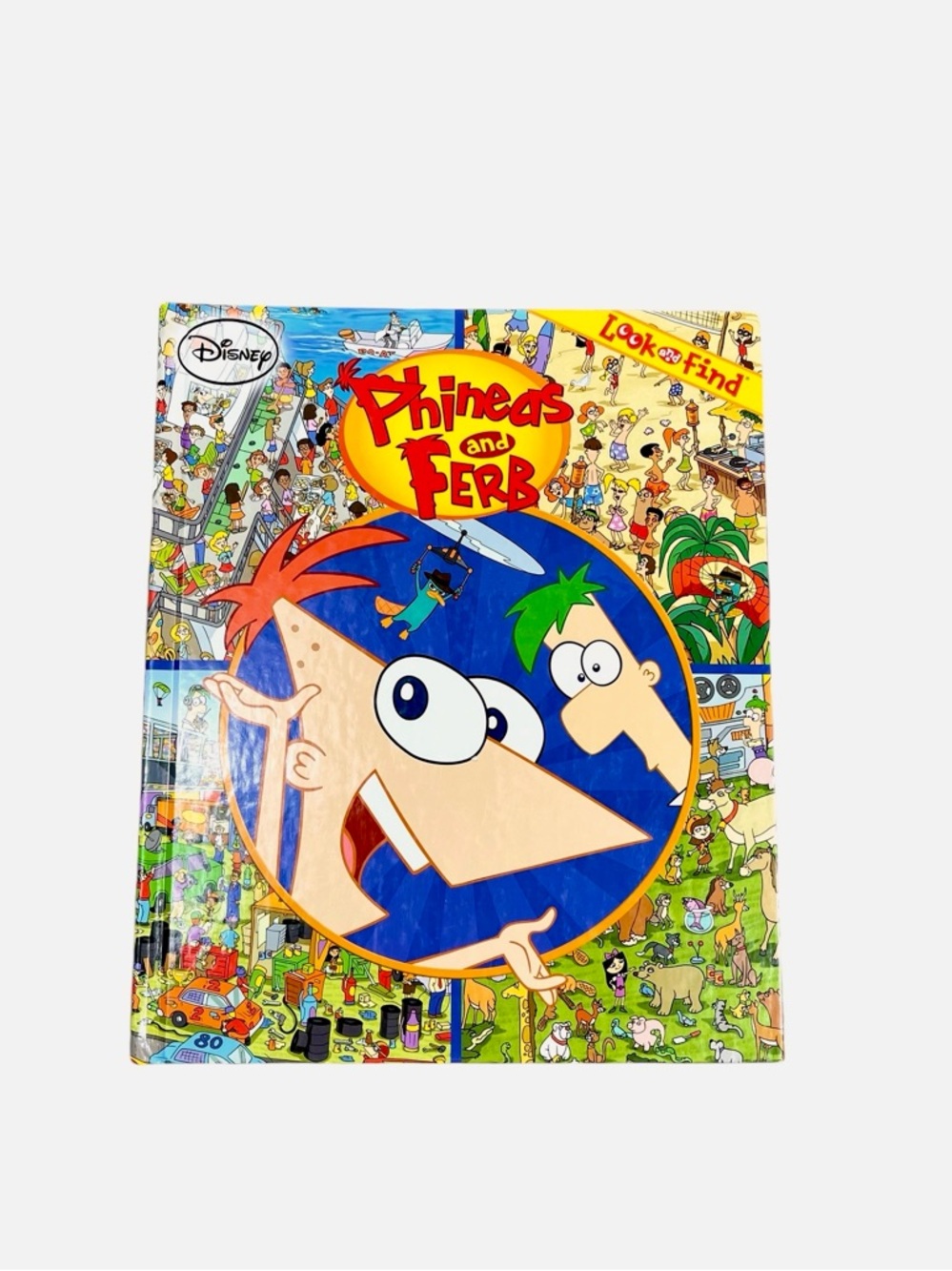 Phineas and Ferb Look and Find Book - Colorful Cartoon Cover